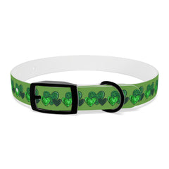 Copy of Dog Collar - Green Leprechaun Hats and Green Hearts Design