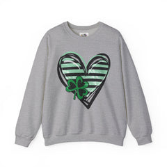 St. Patrick's Day Heart Sweatshirt - Unisex Heavy Blend Crewneck
