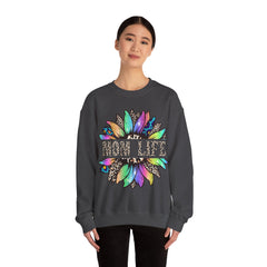 “Mom Life” Vintage Cool Life Flower Crewneck Sweatshirt