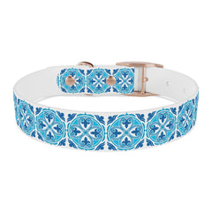 Dog Collar- Blue Mexican Talavera Tile Print