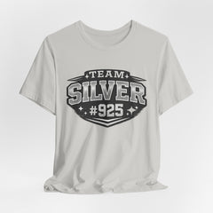 Team Silver #925 T‑Shirt — Vintage Sports Shield Tee - BP Jewelry
