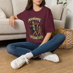 Nobody Plays It Better T-Shirt — Skeleton Violinist Day of the Dead Music Tee
