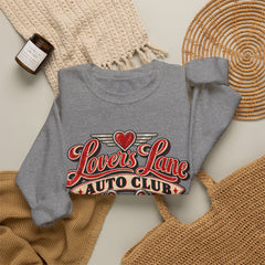 Lovers Lane Auto Club Vintage Racing Graphic Crewneck Sweatshirt- Valentine