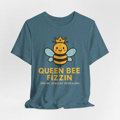 Queen Bee Fizzin' Unisex T-Shirt - Cute Bee Graphic Tee for Bee Lovers