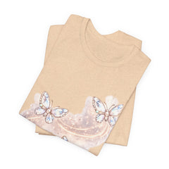 Butterfly Sparkle Tee — Pastel Crystal Butterflies Graphic T-Shirt
