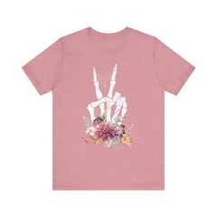 Bone Fingers w Flowers - Halloween T-Shirt