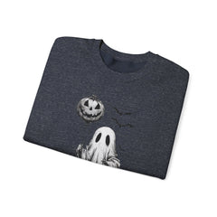 Spooky Ghost Sweatshirt - Cozy Halloween Apparel for Men & Women, Unisex Crewneck, Fall Fashion, Gifting Idea