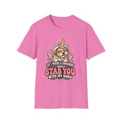 "If I Were a Unicorn I Would Stab You With My Horn" Funny Graphic Tee
