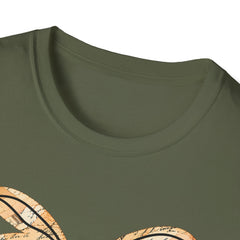 Vintage Newspaper Print Pen & Ink Bow T-Shirt