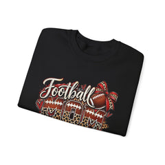 Football Mom Crewneck Sweatshirt — Leopard & Bow Team Spirit