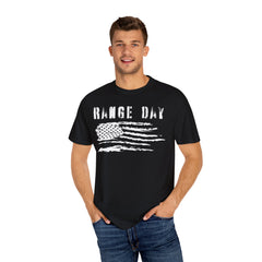 Range Day - FADED PRINT - T-shirt - Military Branches, Right to Bear Arms, American Flag