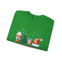 Christmas Coffee Santa Hat Sweatshirt