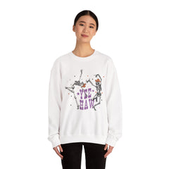 Yee Haw Skeletons Sweatshirt - Cozy Unisex Crewneck for Halloween, Fall Fashion, Casual Outfits, Gift for Cowpoke Enthusiasts, Western Style