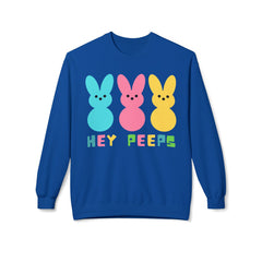 Hey Peeps Midweight Softstyle Fleece Crewneck Easter Sweatshirt