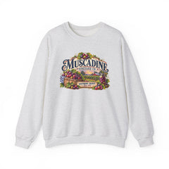 Muscadine Vineyard Crewneck Sweatshirt — Vintage Grape Winery Graphic - Southern Heritage