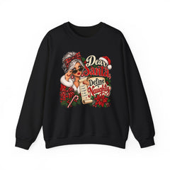 Christmas Sweatshirt - "Dear Santa Define Naughty" Festive Holiday Crewneck