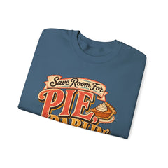 Crewneck Sweatshirt — “Save Room for Pie, Darlin’” Retro Thanksgiving Pullover