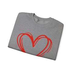 Hand Drawn Heart  - Valentine's Day Sweatshirt