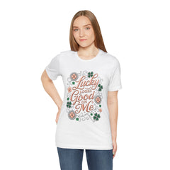 Lucky Looks Good On Me T‑Shirt — St. Patrick’s Day Clover Graphic Tee