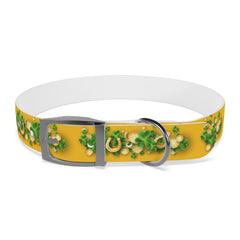 Gold Dog Collar - St Patrick's Day Horseshoe & Coin Design