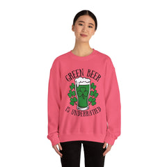 Green Beer Is Underrated Crewneck Sweatshirt - Unisex St. Patrick's Day Apparel