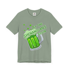 Funny St. Patrick's Day Unisex Tee - “Let the Shenanigans Begin"