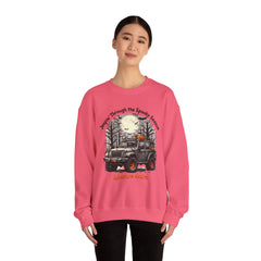 Spooky Adventure Sweatshirt - Jeepin' Through the Spooky Season, Unisex Crewneck, Fall Apparel, Halloween Gift, Cozy Halloween Wear