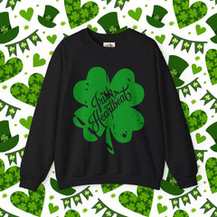 St. Patrick's Day Unisex Crewneck- Irish Heartbeat