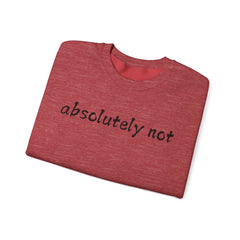 Fun Attitude Sweatshirt “Absolutely Not”