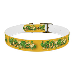 Gold Dog Collar - St Patrick's Day Horseshoe & Coin Design