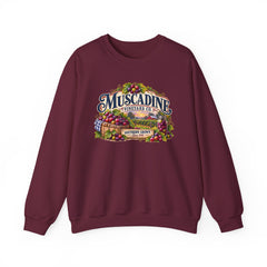 Muscadine Vineyard Crewneck Sweatshirt — Vintage Grape Winery Graphic - Southern Heritage