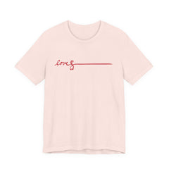 Love Signature T-Shirt – Minimal Red Script Tee