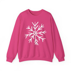 Cozy Snowflake Crewneck Sweatshirt for All Seasons |Hand drawn, Lounging, Holidays, Snow