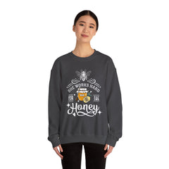Bee Inspired Crewneck Sweatshirt - Funny Honey Lover Apparel, Hard Working Women