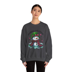 "I'm Having a Meltdown" Beautiful Melting Snowman Christmas Gildan Crewneck