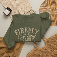 Firefly Catching Club Sweatshirt — Vintage Mason Jar Summer Nights Crewneck - Southern Heritage