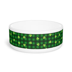 St. Patrick's Day Pet Bowl - Festive Green Design for Dogs and Cats