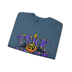 Halloween 'Trick or Treat' Crewneck Sweatshirt — Retro Candy Graphic