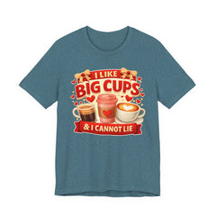 Coffee Lovers Tee — "I Like Big Cups & I Cannot Lie" Graphic T-Shirt