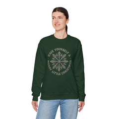 “Have Yourself a Merry Little Christmas” Snowflake Gildan Crewneck Sweatshirt