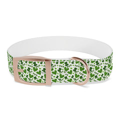 Dog Collar - Green Leprechaun Hats and Green Hearts Design