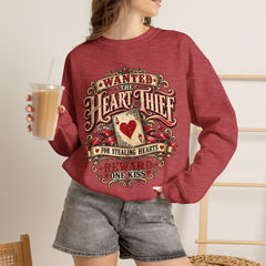 "Wanted: The Heart Thief" Vintage Valentine Graphic