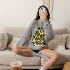 Hoppy Go Lucky Frog St. Patrick’s  Day Sweatshirt