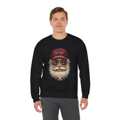 Santa With 'Make Christmas Great Again' Cap Crewneck Sweatshirt