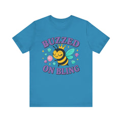 Buzzed on Bling - Bee T-Shirt | Fun Unisex Tee for Bee Lovers and Jewelry Lovers alike