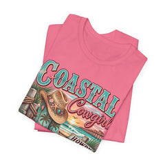 Coastal Cowgirl Tee — "Howdy Shore" Beach Western Graphic T-Shirt
