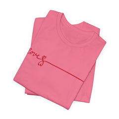 Love Signature T-Shirt – Minimal Red Script Tee