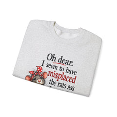 Sarcastic Crewneck Sweatshirt - Don’t Give A Rats Ass