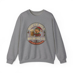 North Pole Brewing Co. Holiday Sweatshirt, Christmas Gift, Unisex Cozy Crewneck, Winter Apparel, Elf Festive Casual Wear