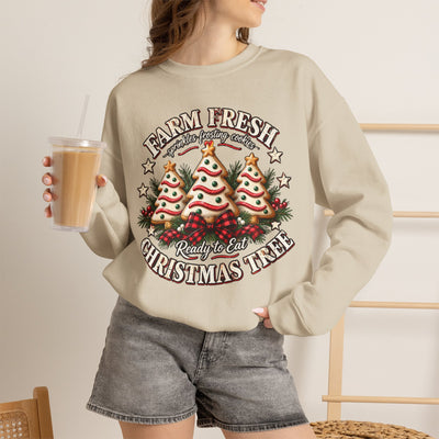 Farm Fresh Christmas Tree Sweatshirt – Cute Cookie Tree Holiday Crewneck